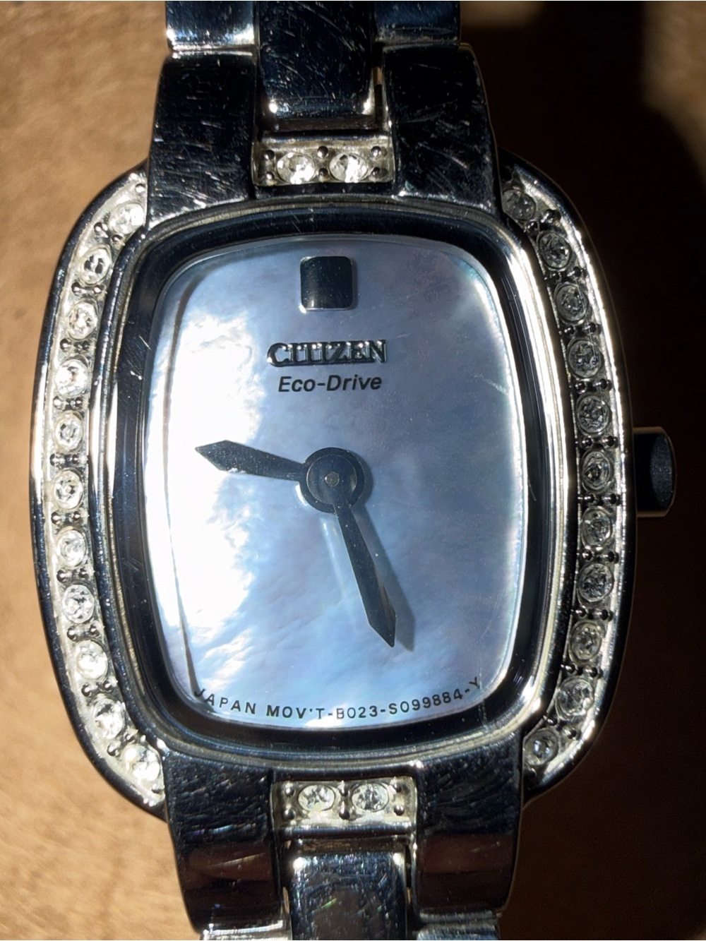 Citizen Silver and Mother-of-Pearl Eco-Drive Women's Bracelet Watch